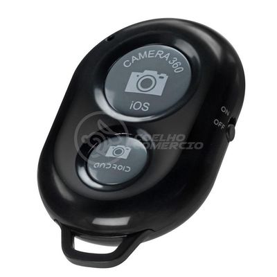 Controle Remoto Disparador De Fotos Bluetooth Selfie - Preto