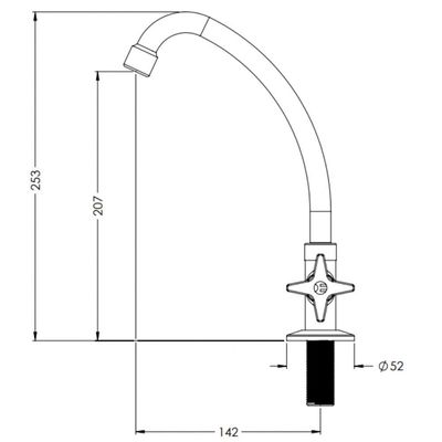 Torneira Para Cozinha Eco Bica Móvel 1168 C23 Cromada De Parede - Vtp123cwg - Esteves
