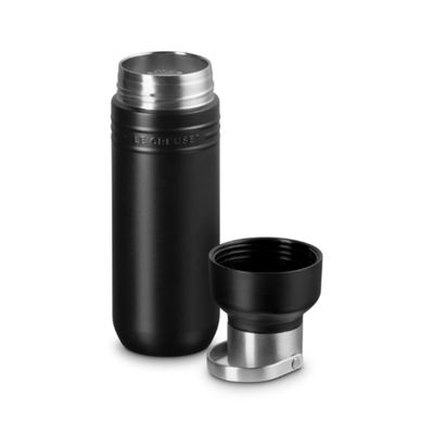 GARRAFA LE CREUSET TÉRMICA ON THE GO EM AÇO INOXIDÁVEL 500ML MATTE BLACK 41066280000001