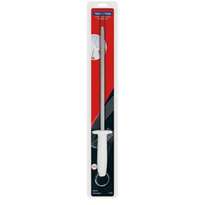 Chaira Estriada 10" Tramontina Profissional Com Haste De Aço Carbono E Cabo Em Polipropileno Branco