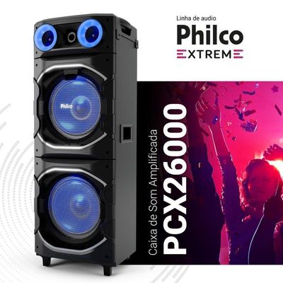 Caixa de Som Amplificada Philco Flash Light 2600W PCX26000 Bivolt