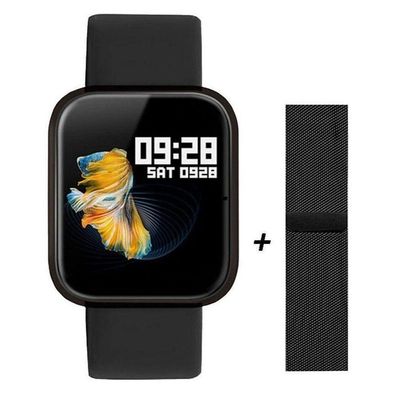 Relógio Smart Watch Feminino Oled P70 + Duas Pulseiras Preto