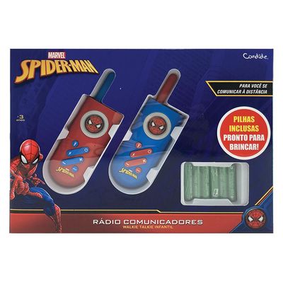 Walkie Talkie Infantil com Lanterna Homem-Aranha