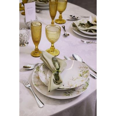 Aparelho De Jantar Tramontina Magnólia Em Porcelana Decorada 30 Peças