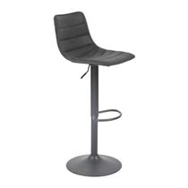 Banqueta Alta Bete Preto Base Giratória De Metal Preto R02 - DRossi