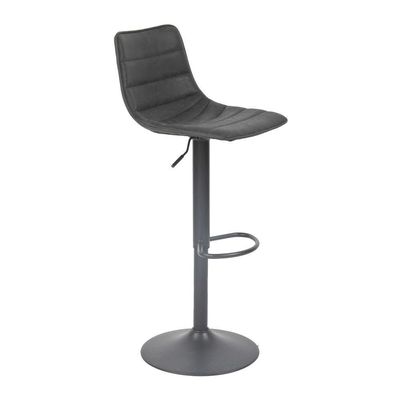Banqueta Alta Bete Preto Base Giratória De Metal Preto R02 - DRossi
