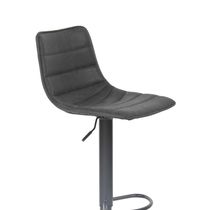 Banqueta Alta Bete Preto Base Giratória De Metal Preto R02 - DRossi