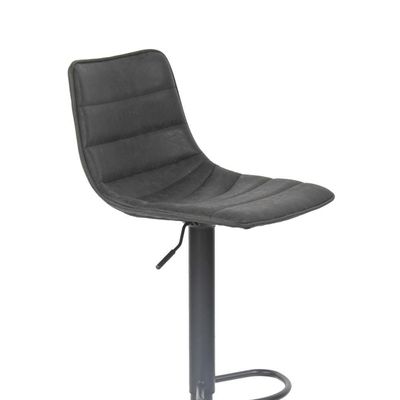 Banqueta Alta Bete Preto Base Giratória De Metal Preto R02 - DRossi