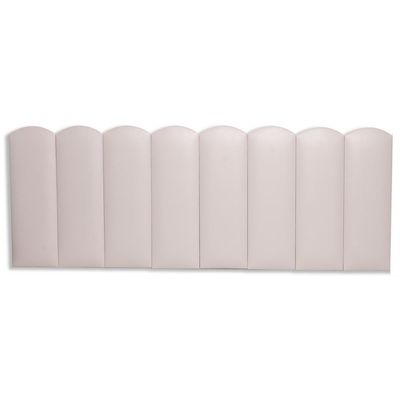 Cabeceira Queen Kit 8 Placas Modelo Nuvem - Courino Marfim / Off White