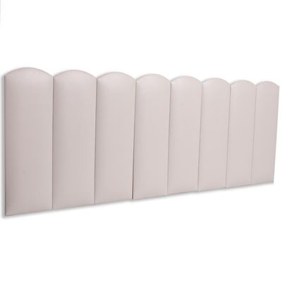 Cabeceira Queen Kit 8 Placas Modelo Nuvem - Courino Marfim / Off White