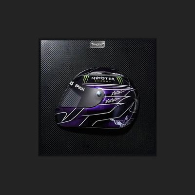 Quadro 3D Decorativo Helmet Capacete Fórmula 1 50X50 Lewis Hamilton 2019 G53 - Gran Belo