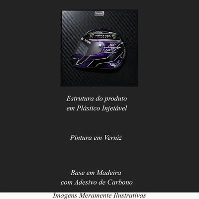 Quadro 3D Decorativo Helmet Capacete Fórmula 1 50X50 Lewis Hamilton 2019 G53 - Gran Belo