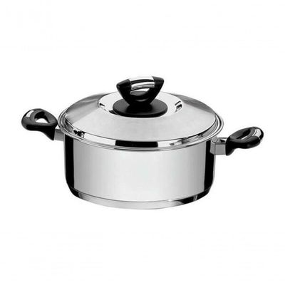 Caçarola Rasa Tramontina Solar Baquelite Aço Inox 24cm