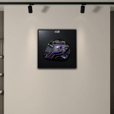 Quadro 3D Decorativo Helmet Capacete Fórmula 1 50X50 Lewis Hamilton 2019 G53 - Gran Belo