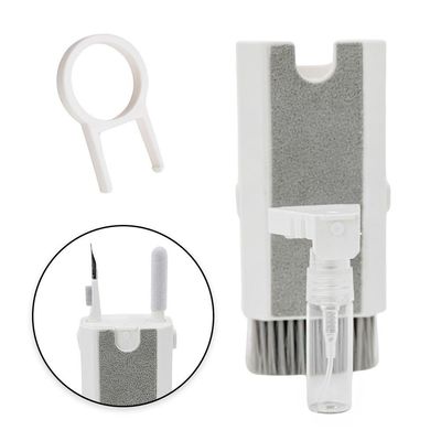 Kit Ferramentas De Limpeza Eletrônicos 8 Em 1 Teclado Headset Fones Notebooks Celulares Branco