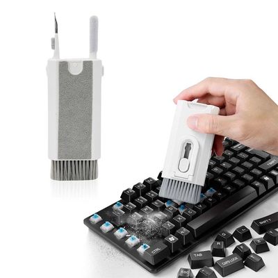 Kit Ferramentas De Limpeza Eletrônicos 8 Em 1 Teclado Headset Fones Notebooks Celulares Branco