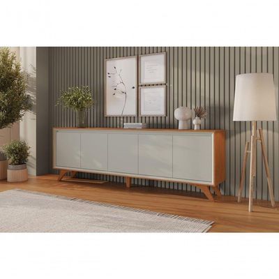 Buffet Premium 5 Portas Mavaular Naturalle-off White