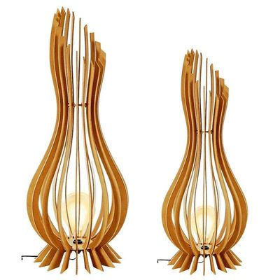 Abajur Grande De Chão Ana Maria Mdf Luminária - MDF Cru-tamanho:kit Com 3