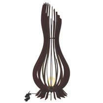 Abajur Grande De Chão Ana Maria Mdf Luminária - Cor:preto-tamanho:kit Com 3