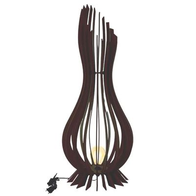 Abajur Grande De Chão Ana Maria Mdf Luminária - Cor:preto-tamanho:kit Com 3