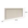 Cabeceira Queen Reta Luxo 160x60 Suede Off White - Tachas Fumê