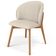 Cadeira De Jantar E Estar Living Estofada Mia L02 Linho Palha - Lyam Decor