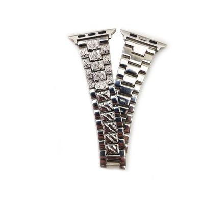 Pulseira Smartwatch Kit 3 Pulseiras Luxo Pedra Strass Aço