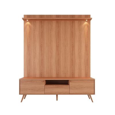 Rack Movelove 2 Portas E 1 Gaveta Com Painel Led Para 70 Polegadas River 183cm Jequitiba Jequitiba