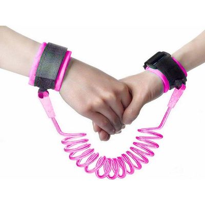 Guia De Segurança Coleira Pulseira Pulso Anti Perda Criança Rosa