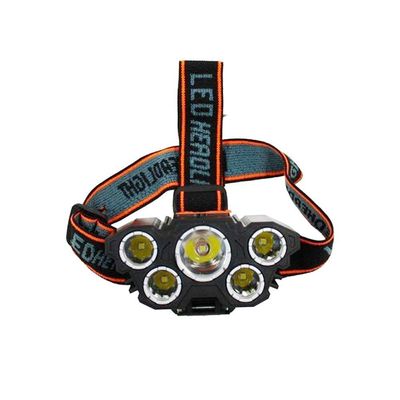 Lanterna De Cabeça 5 Led Usb Recarregavel De Longo Alcance
