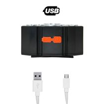 Lanterna De Cabeça 5 Led Usb Recarregavel De Longo Alcance