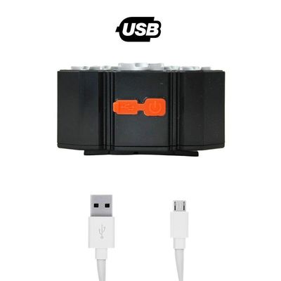 Lanterna De Cabeça 5 Led Usb Recarregavel De Longo Alcance