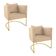 KIT 02 POLTRONAS PAOLA SUEDE BEGE BASE M
