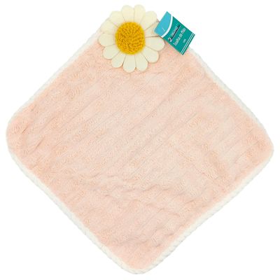 TOALHA BATE MÃO FLOR 30 CM X 30 CM FOFO  rosa