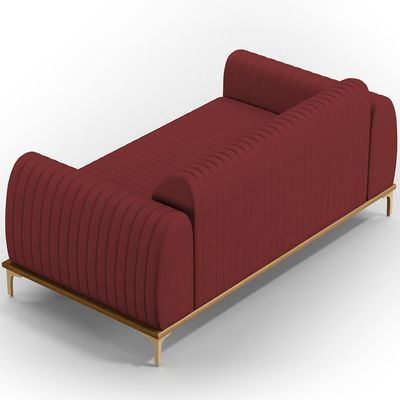 Sofá 3 Lugares Molino 180 Cm Pés D'ouro Marsala C-278