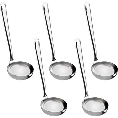 Kit 5 Conchas Inox Restaurante 20cm Molhos Feijão Sopa Caldos Taumer Cozinha Buffet