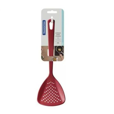 Espumadeira Tramontina Ability 29,9cm Em Nylon Vermelho