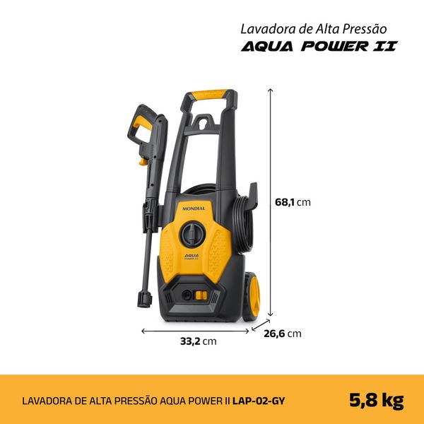 Lavadora de Alta Pressão LAP02 1500W Mondial 220V