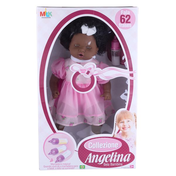 Boneca Milk Collezione Angelina Negra Fala 62 Frases Boneca Milk Collezione Angelina Negra Fala 62 Frases