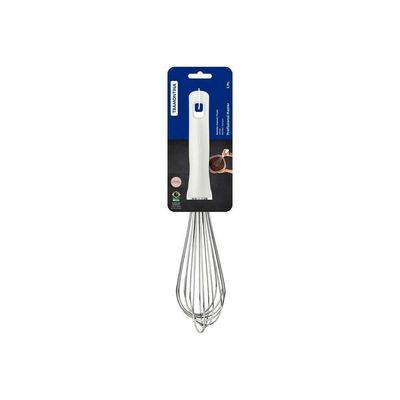 Batedor Manual Tramontina Profissional Em Aço Inox Com Cabo Em Polipropileno Branco 30 Cm