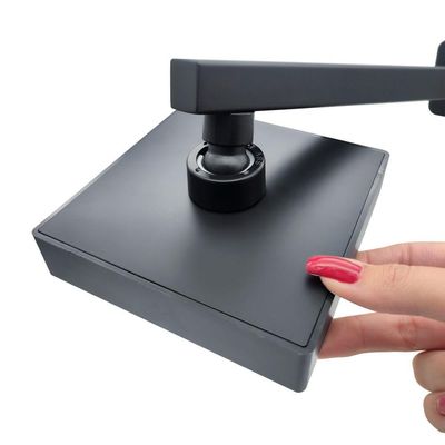 Chuveiro Ducha Autolimpante Quadrado Preto Fosco Articulável Solar Ou Gás Metal Luxo