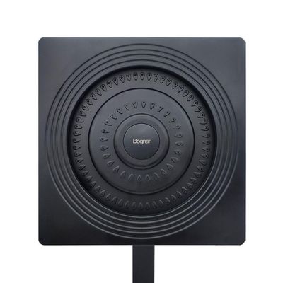 Chuveiro Ducha Autolimpante Quadrado Preto Fosco Articulável Solar Ou Gás Metal Luxo