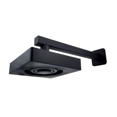Chuveiro Ducha Autolimpante Quadrado Preto Fosco Articulável Solar Ou Gás Metal Luxo