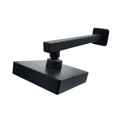 Chuveiro Ducha Autolimpante Quadrado Preto Fosco Articulável Solar Ou Gás Metal Luxo