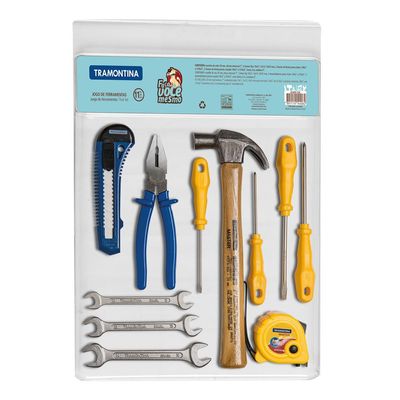 Kit de Ferramentas Tramontina 29 Peças com Lanterna, Martelo e Alicate n/a