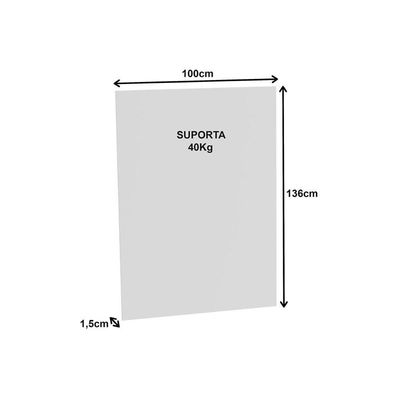 Painel Quarto P- Tv Até 37 Pol Pa2916 136x100cm Preto - Tecno Mobili