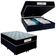 Cama Box Baú Queen Bipartido Suede + Colchão Molas Ensacadas Sereneprime Sonnolux 158x198x69 Preto