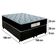 Cama Box Baú Queen Bipartido Sintético + Colchão Molas Ensacadas Sereneprime Sonnolux 158x198x69 Preto