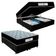 Cama Box Baú Queen Bipartido Sintético + Colchão Molas Ensacadas Sereneprime Sonnolux 158x198x69 Preto