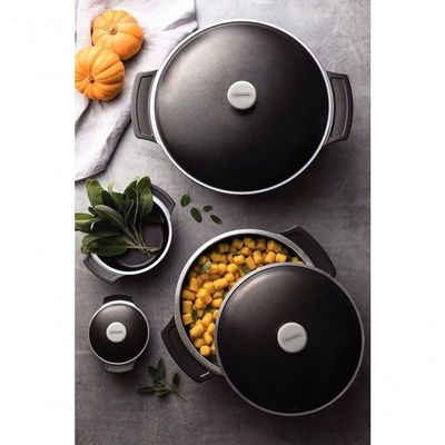 Caçarola Tramontina Lyon Em Alumínio Com Revestimento Starflon Preto 26cm